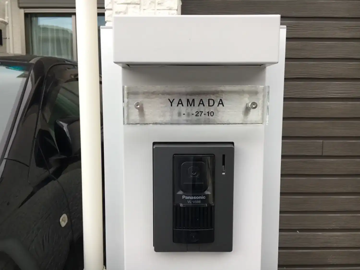 ガラス職人がつくる透明度の高い、まるで氷のようなガラス表札【hf-c01】