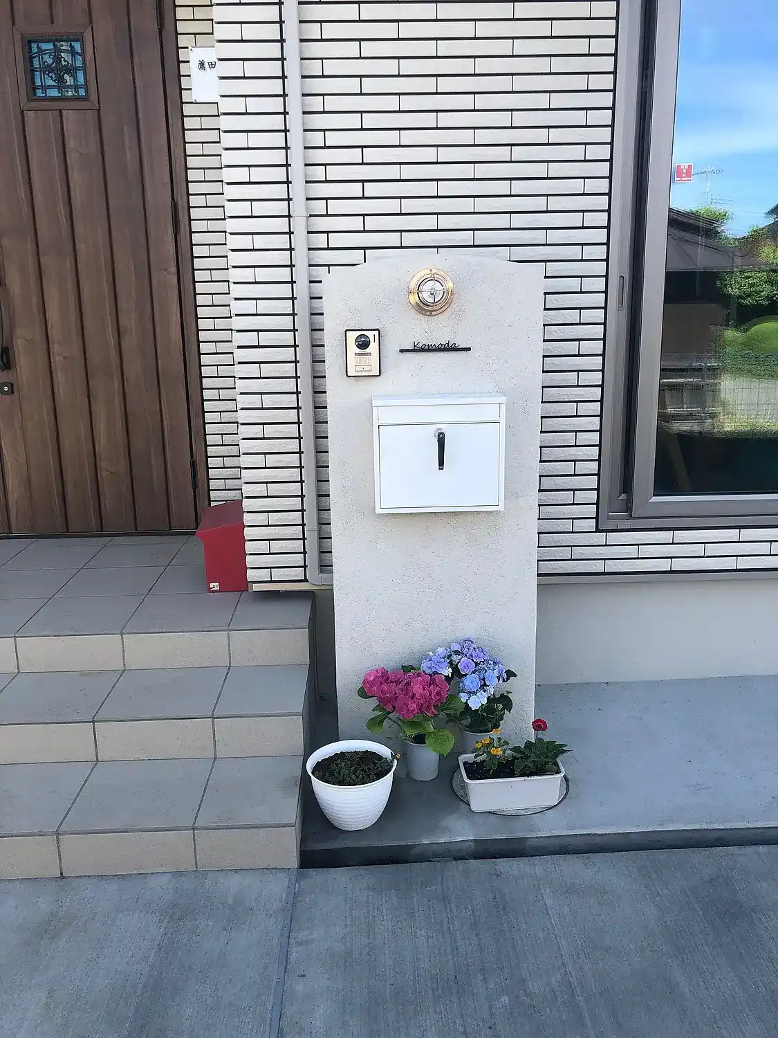 シンプルボーダーラインのレーザーカットステンレス表札【LCS-33】