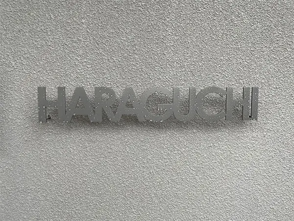 アンダーラインのないシンプルな切り文字レーザーカットステンレス表札【lcsr-01】