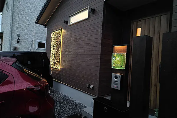 デザイン・カラーが選べるガラス表札【hf-14000】