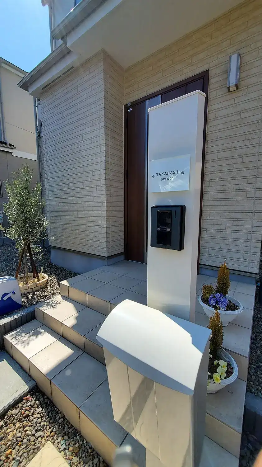 ガラス職人がつくるヴィンテージ風ガラス表札【hf-v02】