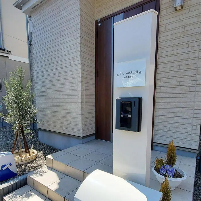 ガラス職人がつくるヴィンテージ風ガラス表札【hf-v02】