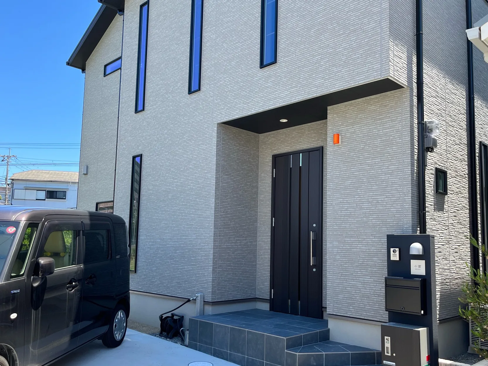 やわらかなモノトーンタイル表札 Norm ノーム タイル表札【hsm-15】