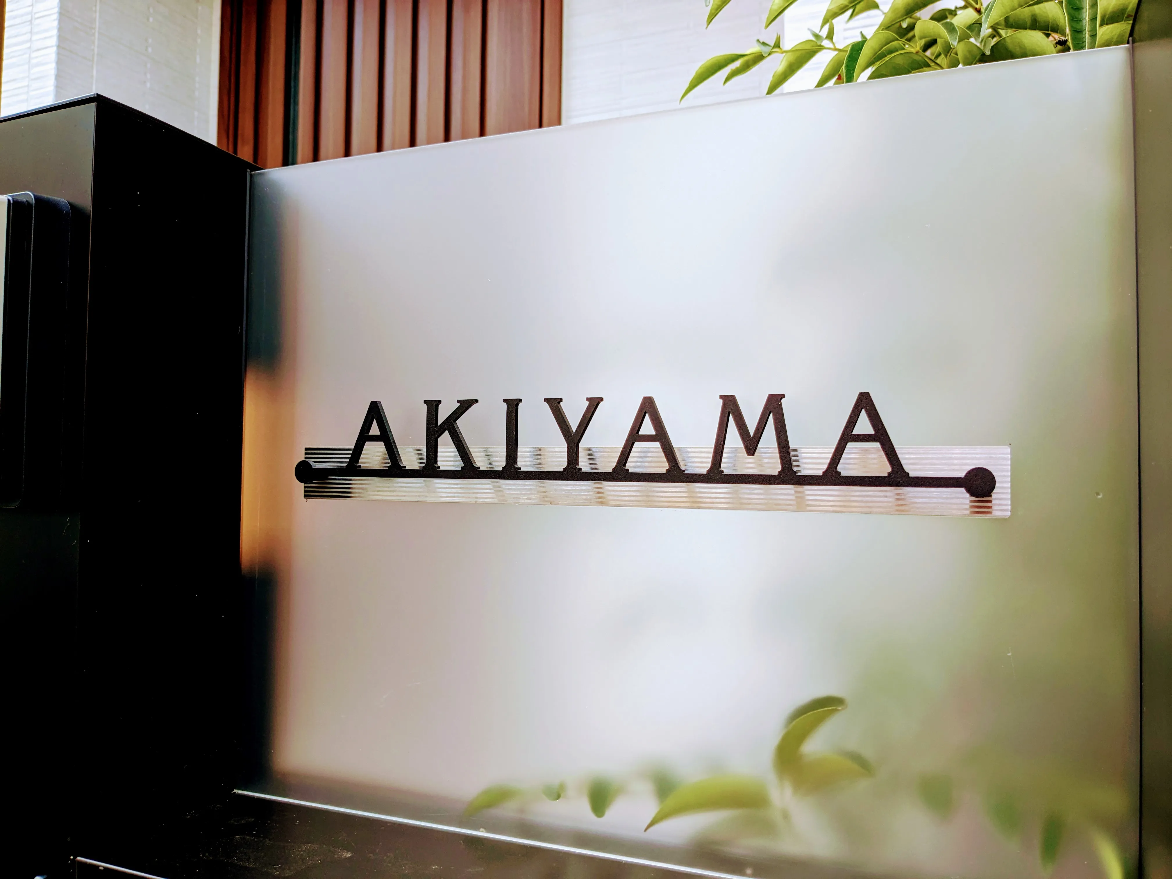 シンプルボーダーラインのレーザーカットステンレス表札【LCS-33】