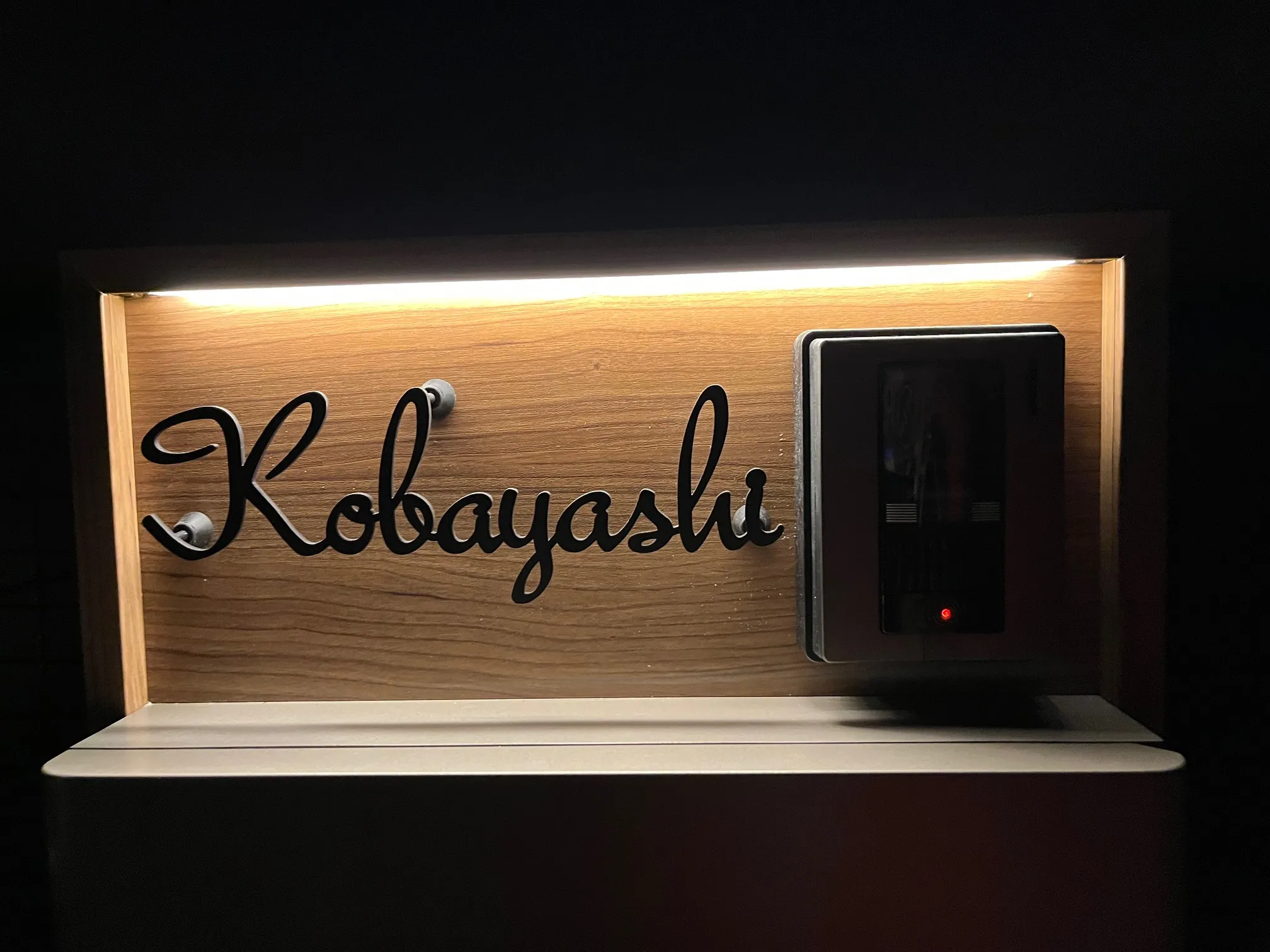 アンダーラインのないシンプルな切り文字レーザーカットステンレス表札【lcsr-02】