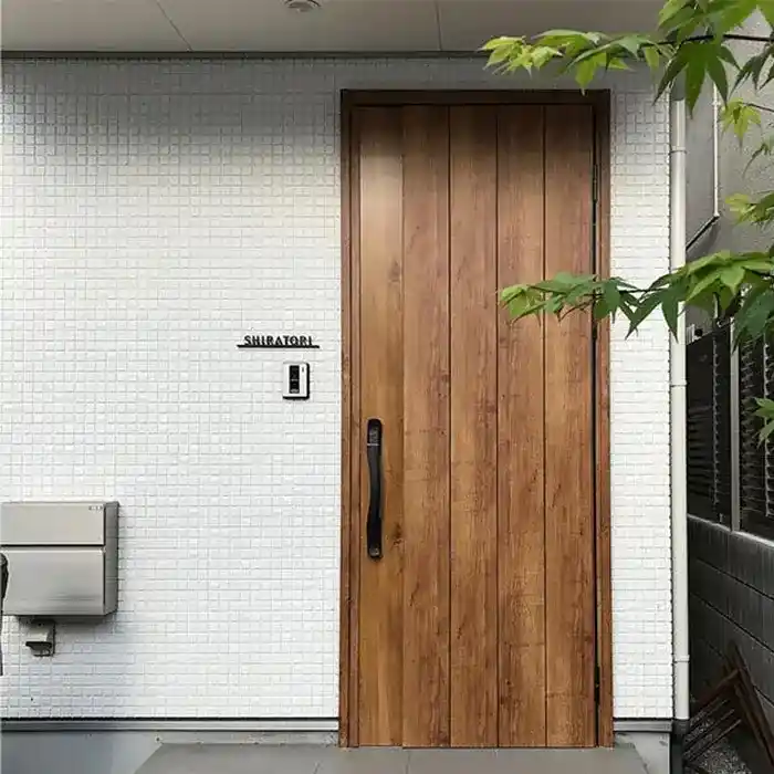 シンプルボーダーラインのレーザーカットステンレス表札【LCS-33】