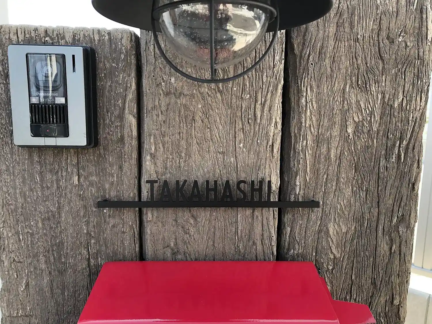 シンプルボーダーラインのレーザーカットステンレス表札【LCS-33】