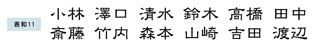 表札 書体 おすすめ 人気 漢字 表和11