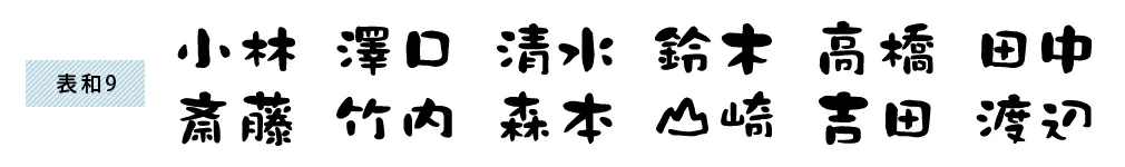 表札 書体 おすすめ 人気 漢字 表和9