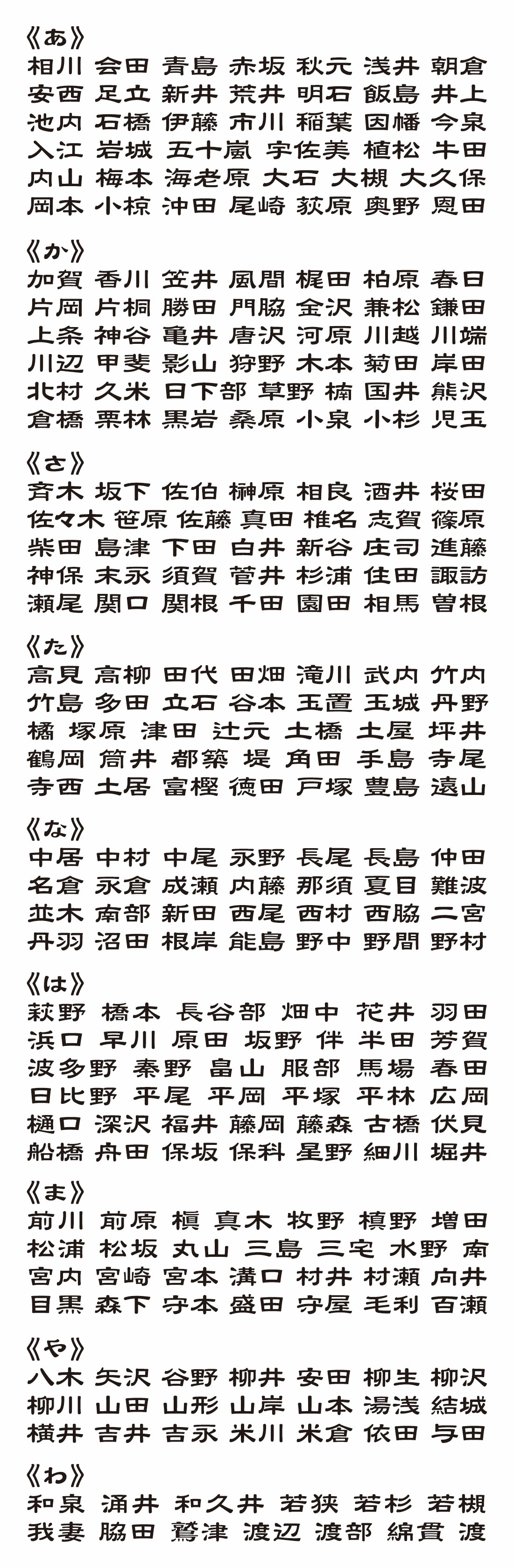 表札 書体 おすすめ 人気 漢字 表和12