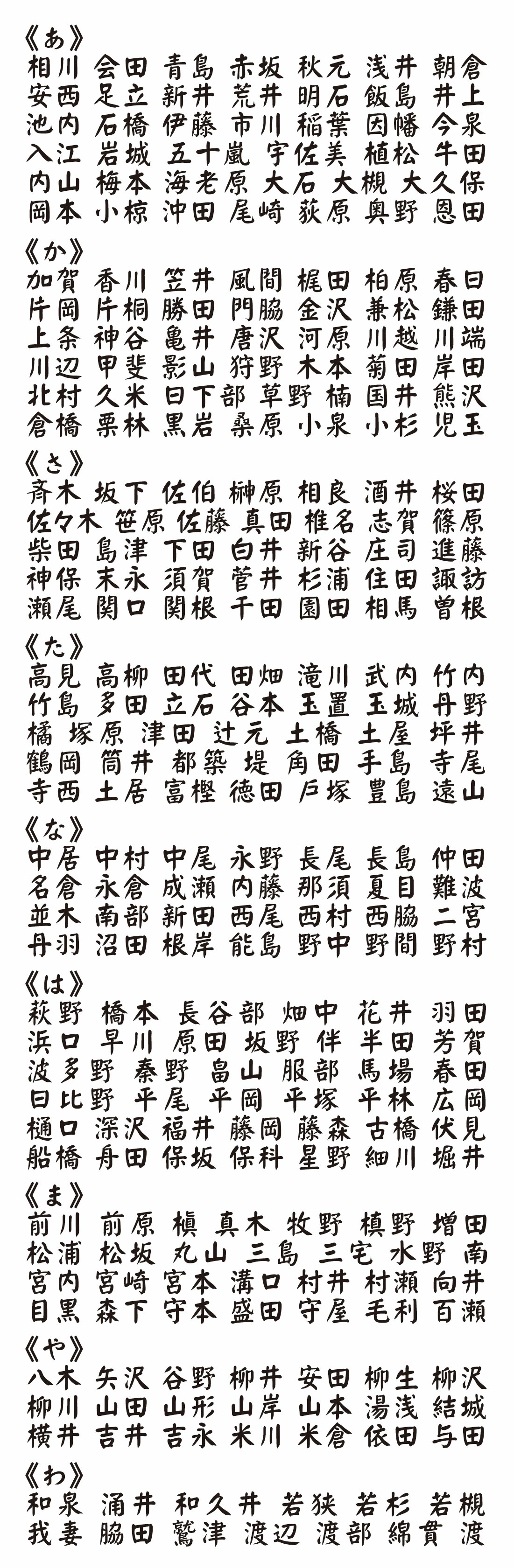 表札 書体 おすすめ 人気 漢字 表和18