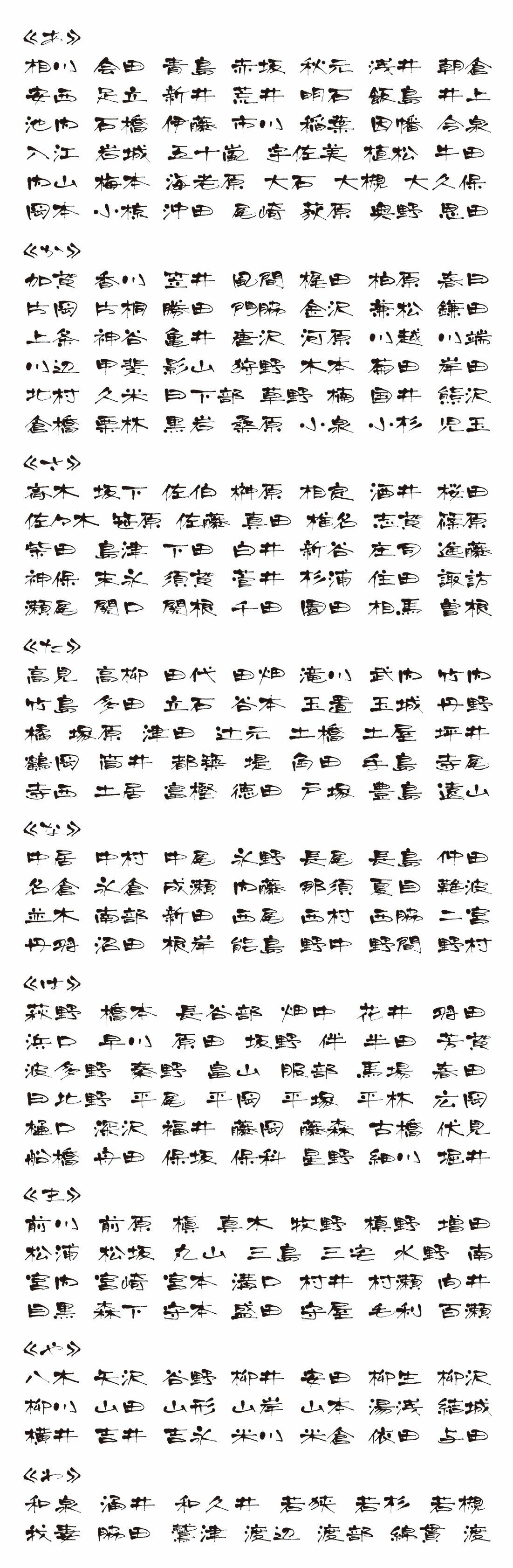 表札 書体 おすすめ 人気 漢字 表和21