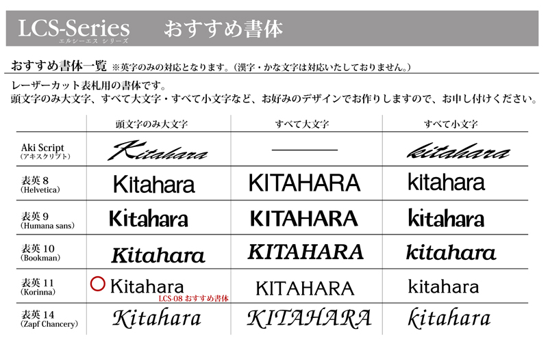 表札 ステンレス 切り文字 クローバー