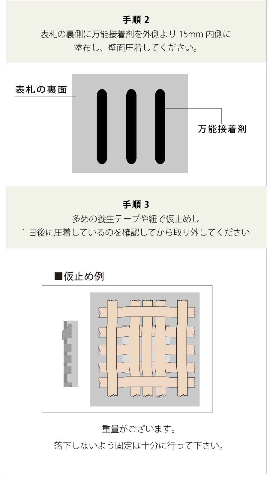 タイル表札 取り付け方