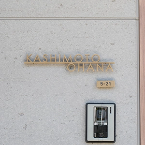 シンプルボーダーラインのレーザーカットステンレス表札【LCS-33】