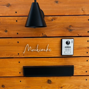 表札ステンレス 真鍮風のゴールド塗装 落ち着いた光沢がシックなゴールド切り文字表札【lcsr-22b】